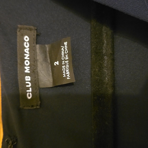 Club Monaco Size 2 Navy Blue Jumpsuit with Zippered Entry - Picture 4 of 12